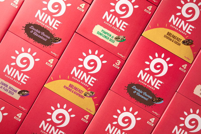 9Nine零食品牌logo设计，食品包装设计