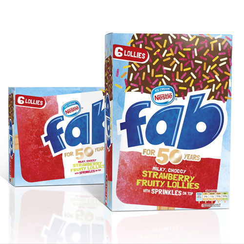 雀巢旗下Fab食品简洁视觉形象设计和限量版包装设计