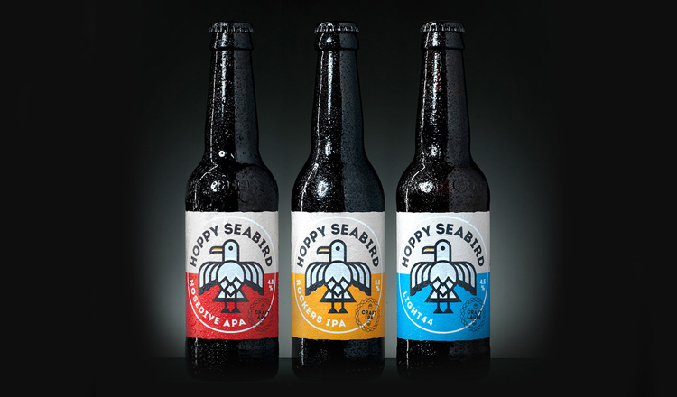 Hoppy Seabird啤酒品牌和包装设计