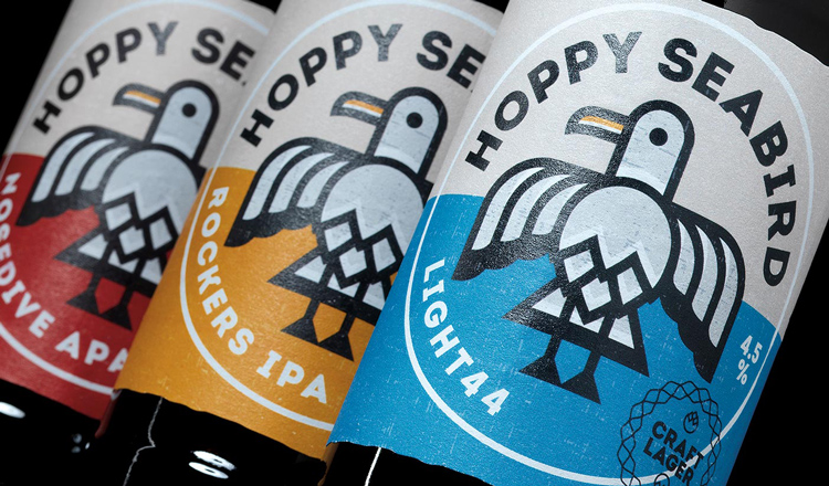 Hoppy Seabird啤酒品牌和包装设计