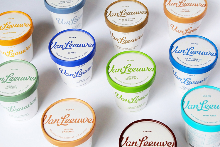 美国冰淇淋品牌Van Leeuwen Artisan品牌vi设计和包装设计