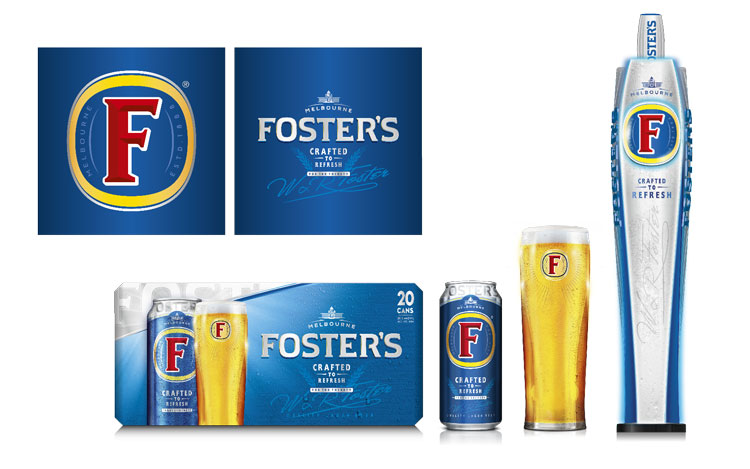 拉格啤酒福斯特Foster品牌新视觉识别包装设计
