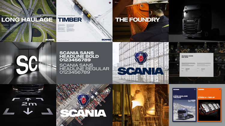  瑞典卡车和巴士制造商Scania企业形象设计,logo设计